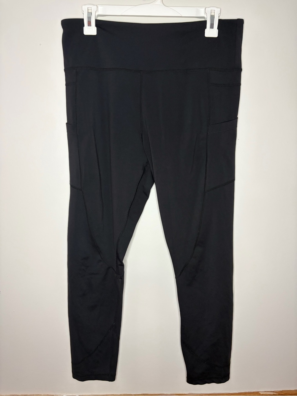 ZYIA Active Black High Rise Leggings 14-16 Side Pockets Athletic